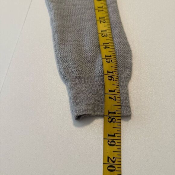 J. Crew Gray Merino Wool Three Quarter Sleeve Sweater Sz S Preppy, Lt Academia - Picture 10 of 10